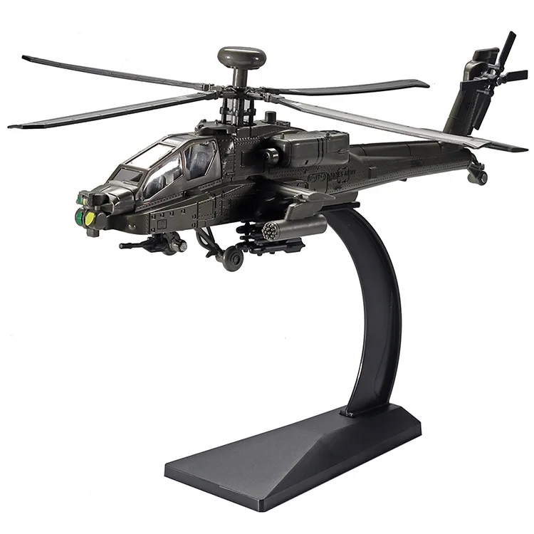 Rc Helicopter Hobby Grade - 1/32 Scale Apache Helicopter Diecast Alloy