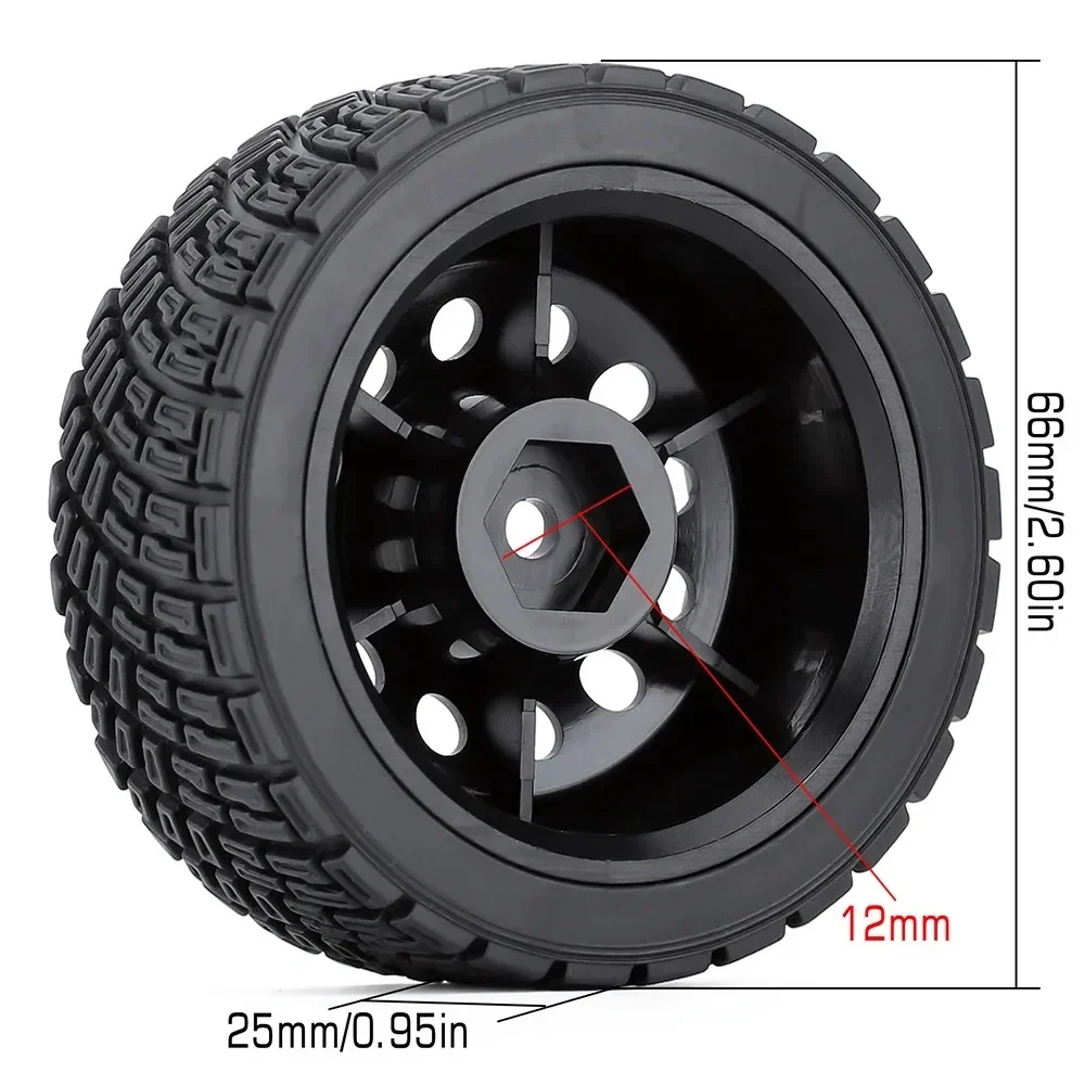 4PCS 12mm Hex 66mm RC Car Rubb - Wheel Rim Rc ulasan dan harga