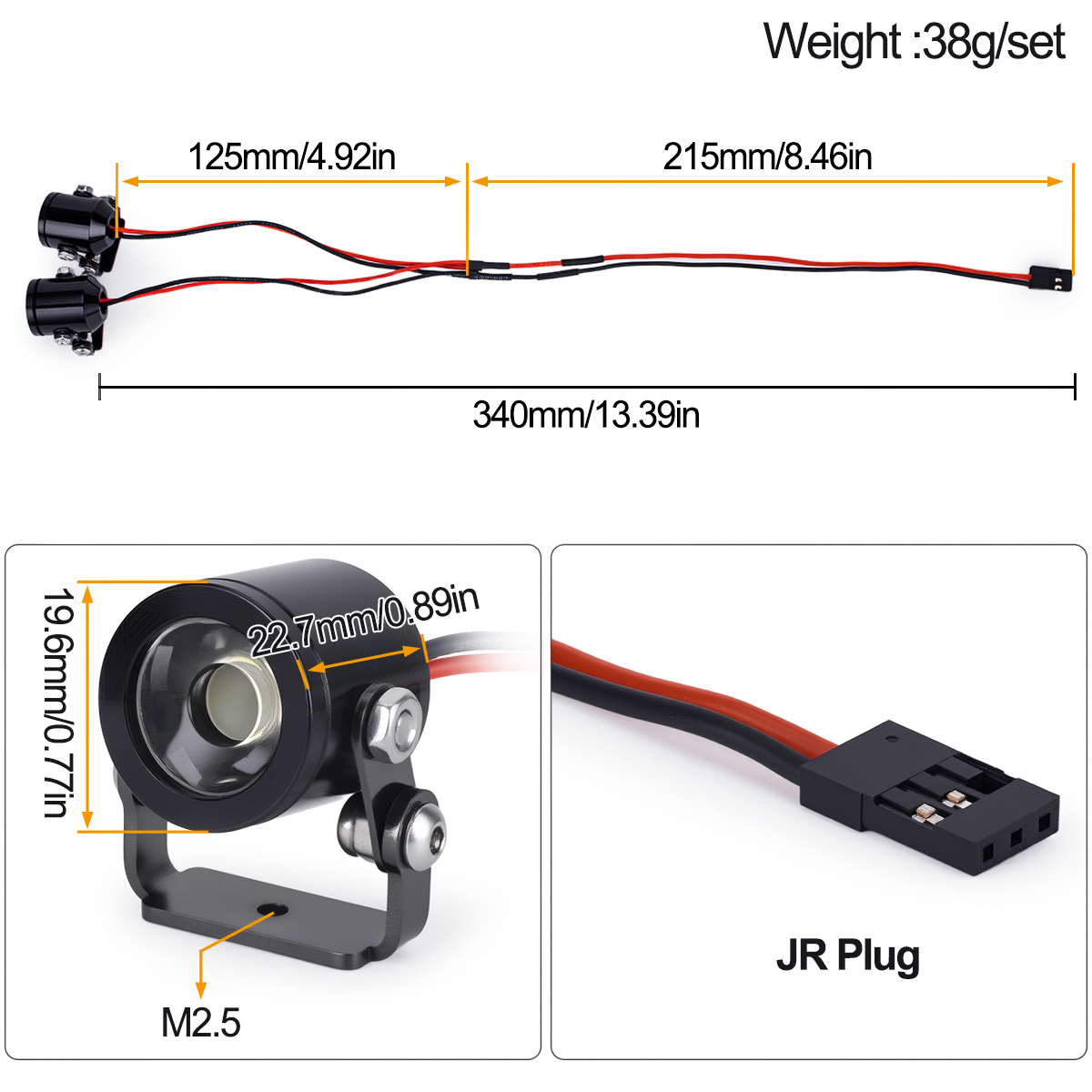 RC Car LED Light Headlight Spo - Rc Hobby Workbench ulasan dan harga