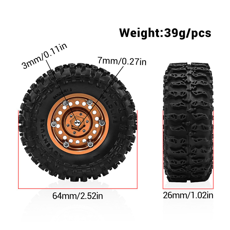 4PCS 1.3inch 64mm RC Crawler C - Wheel Rim Rc ulasan dan harga