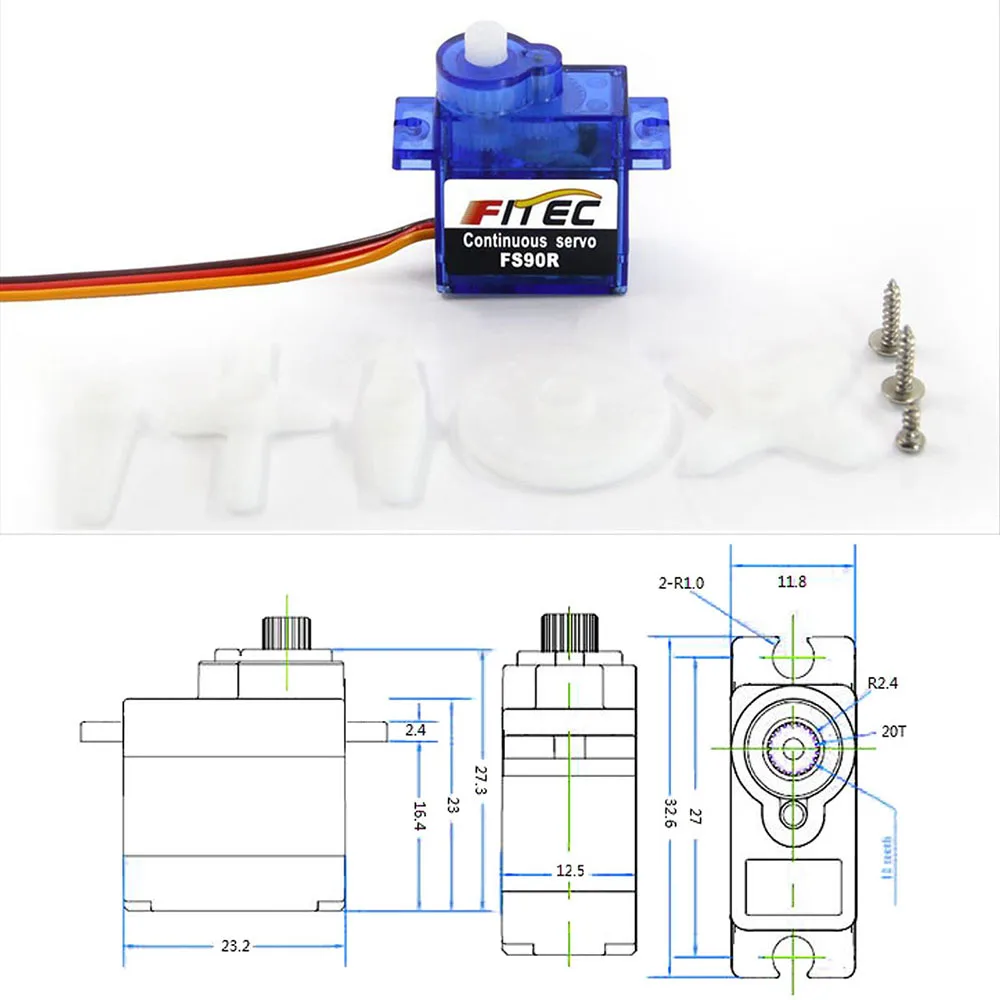 Feetech Mini FS90R Micro Servo - Rc Hobby Shops ulasan dan harga