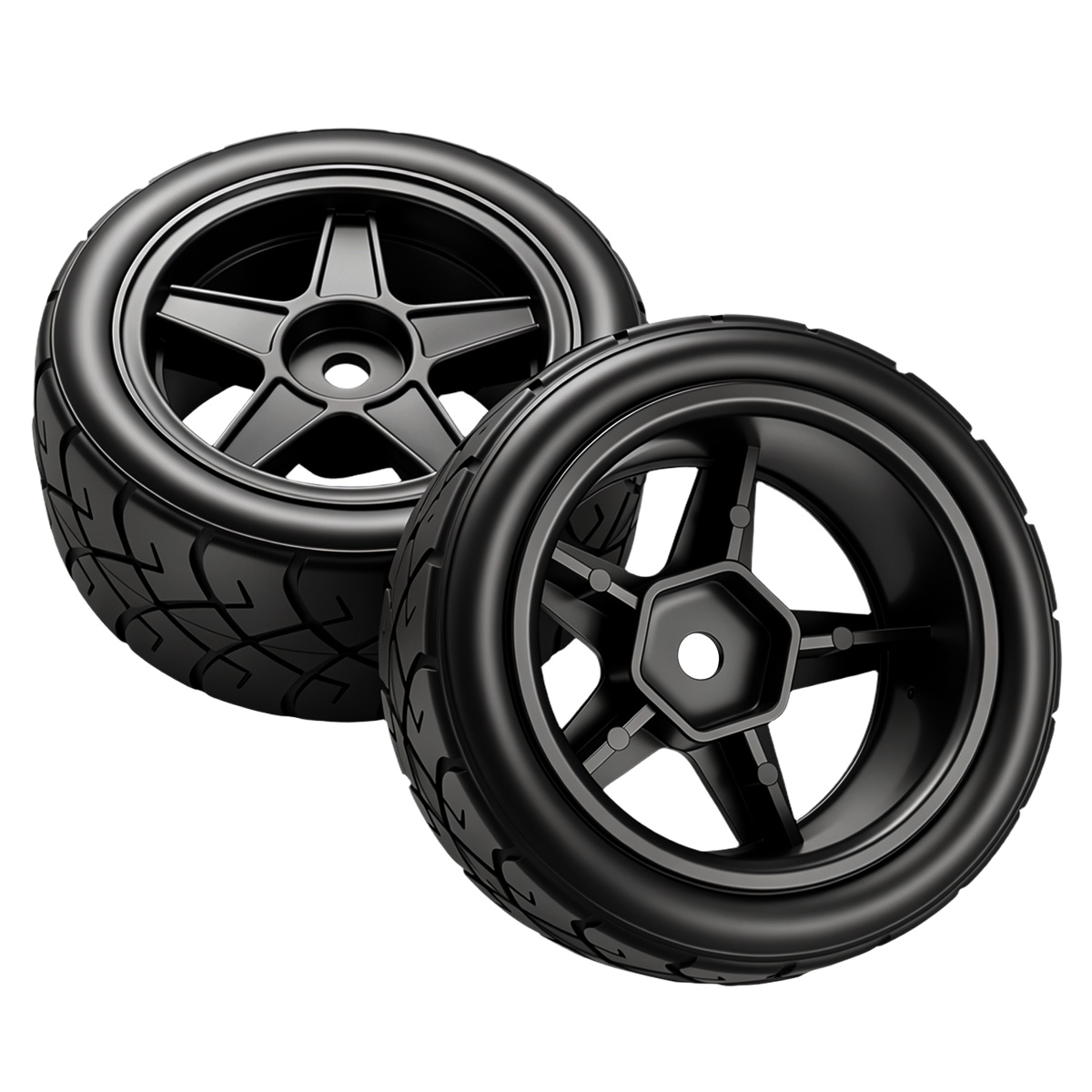 57MM Rubber Tire Plastic Wheel - Wheel Rim Rc ulasan dan harga