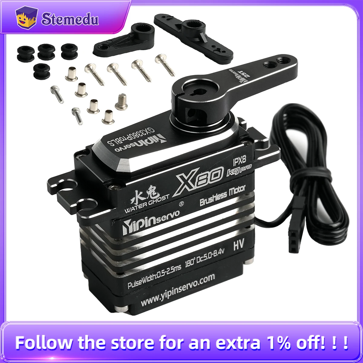 80KG Digital Servo Motor All M - Rc Hobby Motors ulasan dan harga