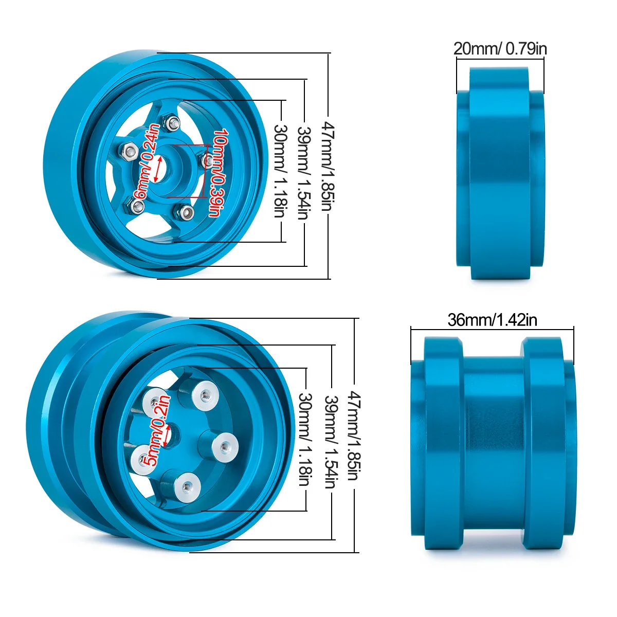 Aluminum Alloy Front Rear Bead - Wheel Rim Rc ulasan dan harga