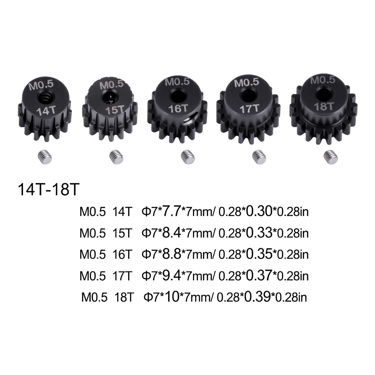 M0.5 2mm Shaft 14T-18T Metal P - Rc Hobby Shops ulasan dan harga