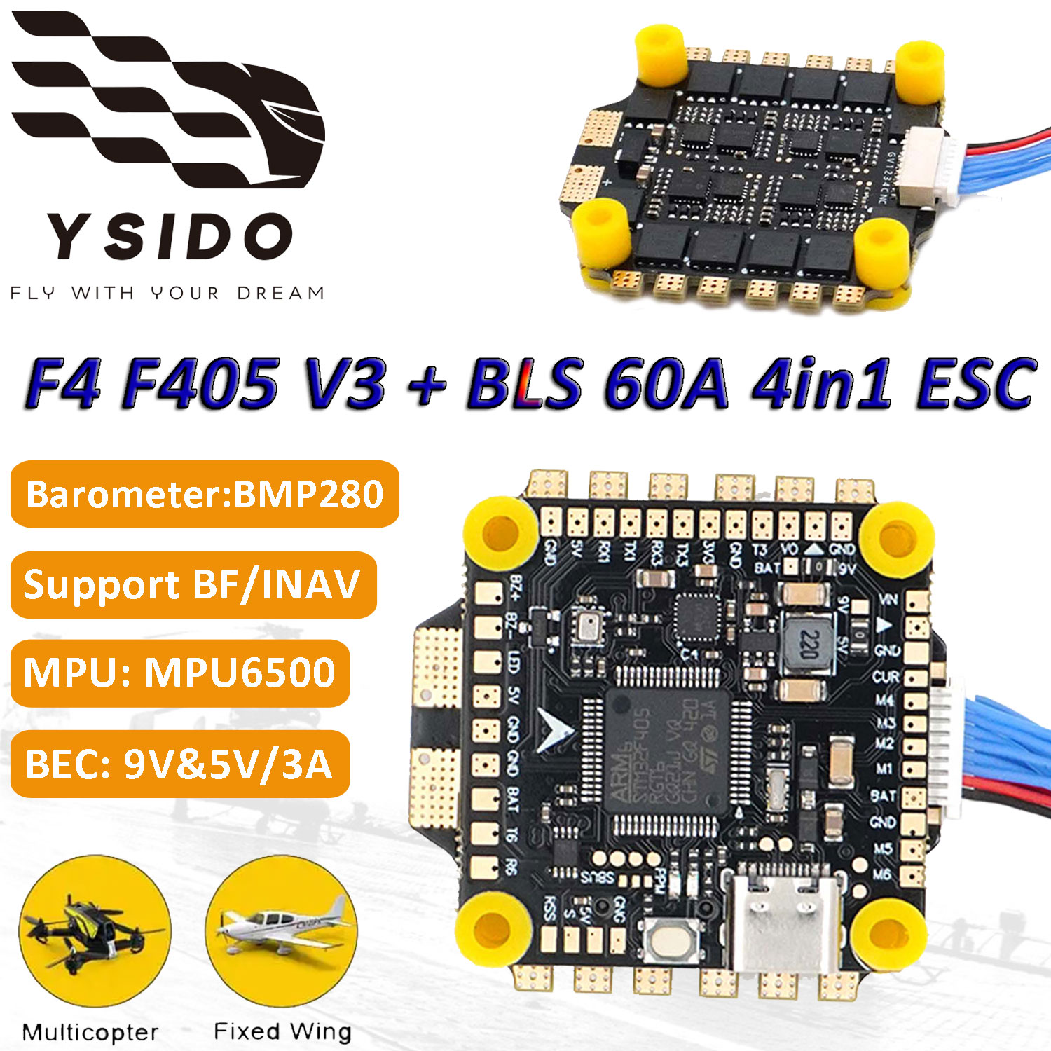 F405 V3 Flight Controller Reli - Rc Plane Hobby Zone ulasan dan harga