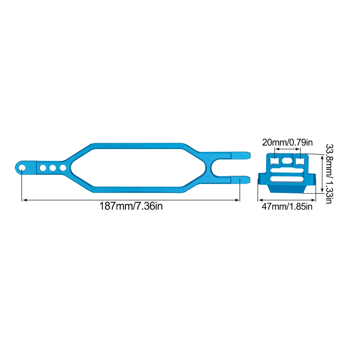 CNC Aluminum Hold Down Battery - Hobby Zone Rc ulasan dan harga