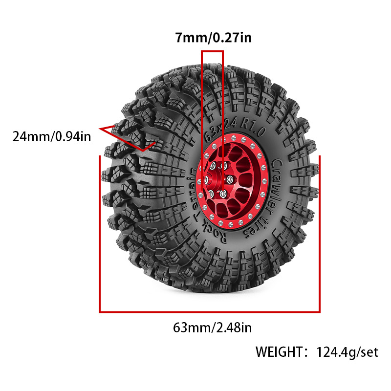 4Pcs 1.0'' Metal Beadlock Whee - Wheel Rim Rc ulasan dan harga